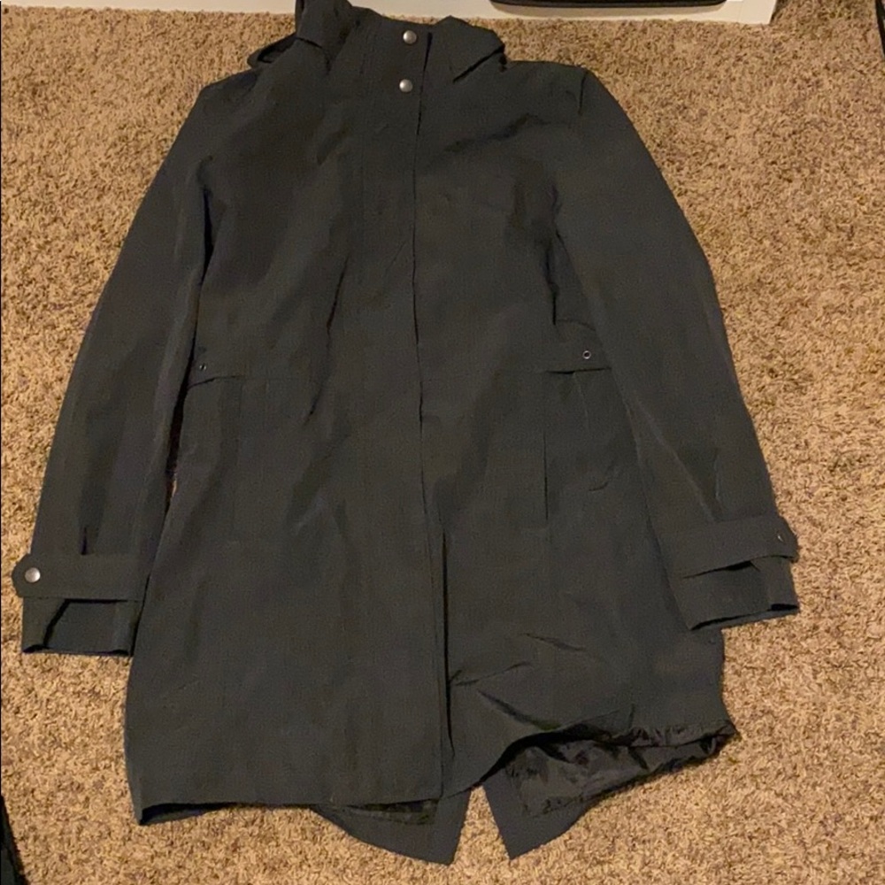 Long hooded zip up jacket